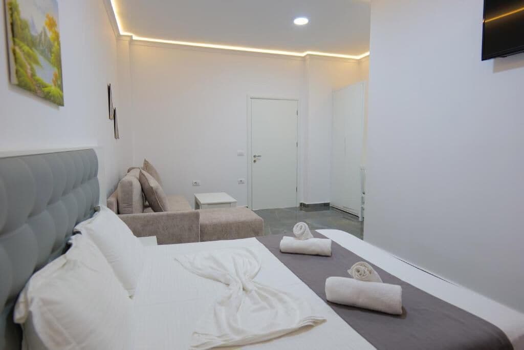 Apartment with Sea View | Schreibtisch, kostenloses WLAN, Bettwäsche