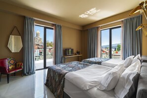Design Twin Room, Multiple Beds, Terrace, City View | Premium bedding, minibar, in-room safe, desk - Brim Hotel (Tbilisi)