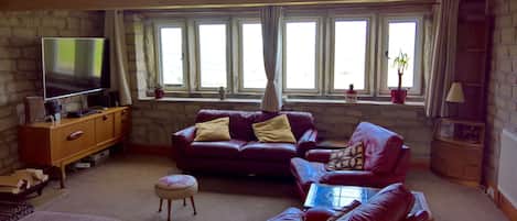 Tv, pejs, dvd-afspiller, bøger