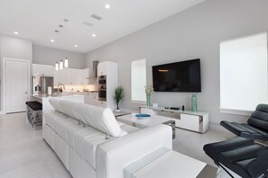 TV - Modern Luxury Villa | Splash Pad, Car Pool Table, Movie Room, Custom Kid Bedroom (Kissimmee)