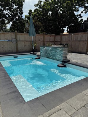 Outdoor pool, a heated pool - Spacious Home w Heated Pool, 1st-Floor Bedroom, Close to Dining, Market, Beach!  (West Cape May)