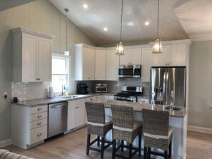 Fridge, microwave, oven, stovetop - Spacious Home w Heated Pool, 1st-Floor Bedroom, Close to Dining, Market, Beach!  (West Cape May)