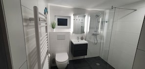 Shower, hair dryer