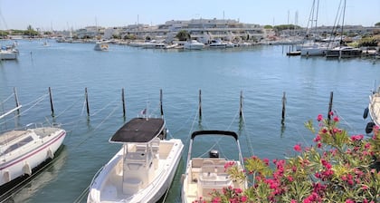 Holidays in MARINA in PORT CAMARGUE and 100m from the beach!