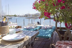 Outdoor dining - Holidays in MARINA in PORT CAMARGUE and 100m from the beach! (Le Grau-du-Roi)
