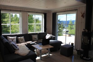 Smart TV, fireplace, stereo