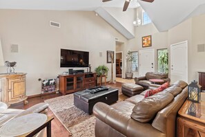 Smart TV, video games, DVD player, stereo