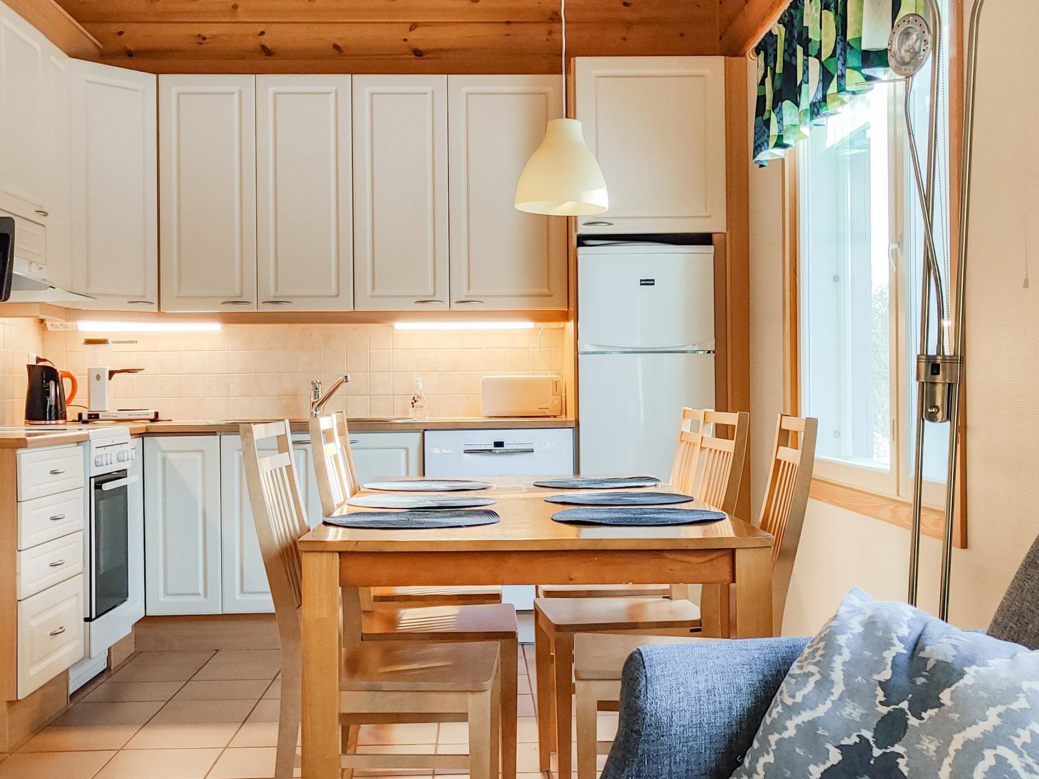 Fridge, microwave, dishwasher, high chair