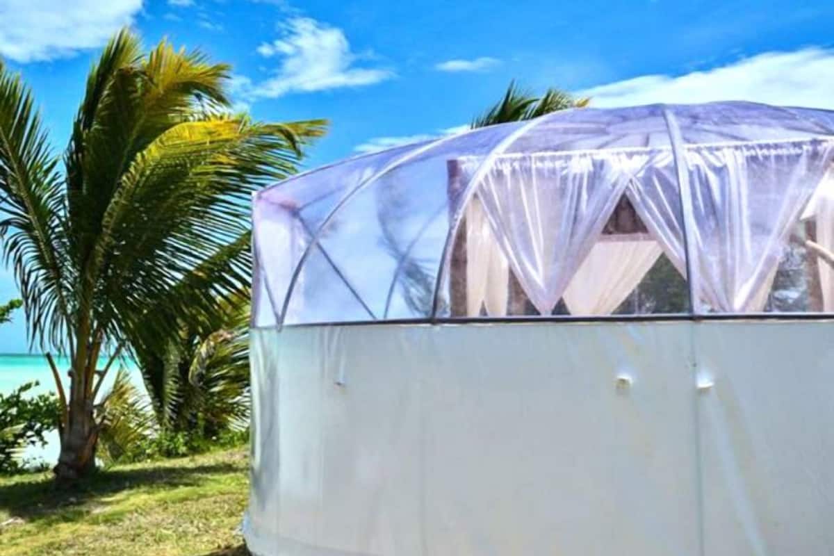Bungalow Confort, 1 cama Queen size, baño privado, vista parcial al océano | Ropa de cama hipoalergénica, edredón, wifi gratis y ropa de cama