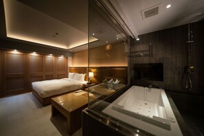 슈피리어룸, 금연 (Connecting) | 욕실 | 별도의 욕조 및 샤워 시설, 분사식 욕조, 고급 세면용품, 헤어드라이어