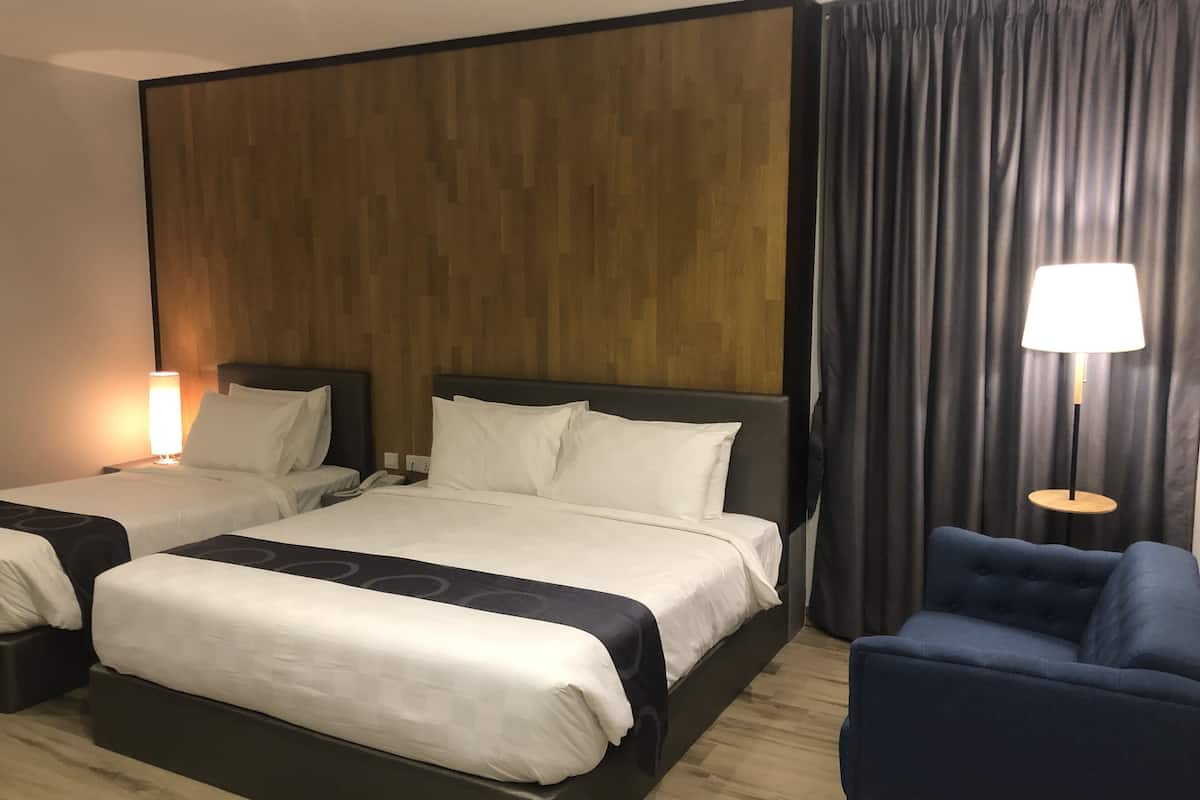 In-room safe, desk, laptop workspace, iron/ironing board