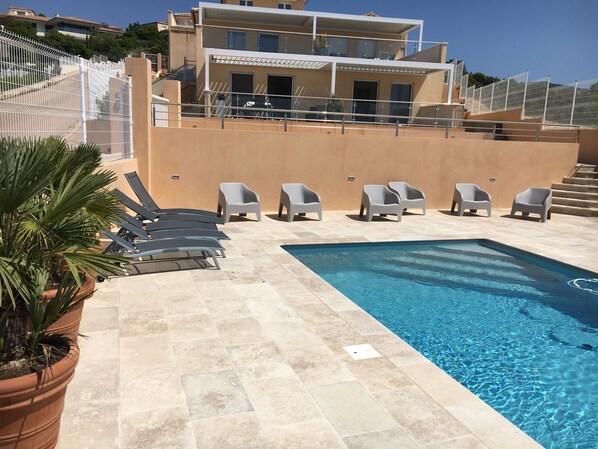 A heated pool