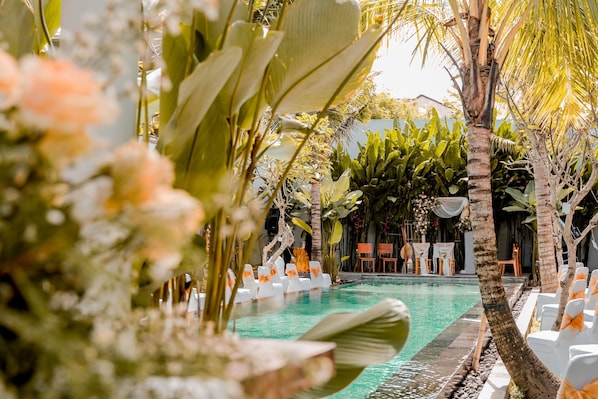 Outdoor wedding area