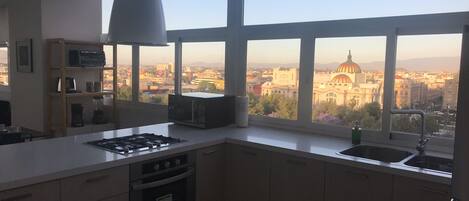 Réfrigérateur, micro-ondes, four, cafetière/bouilloire