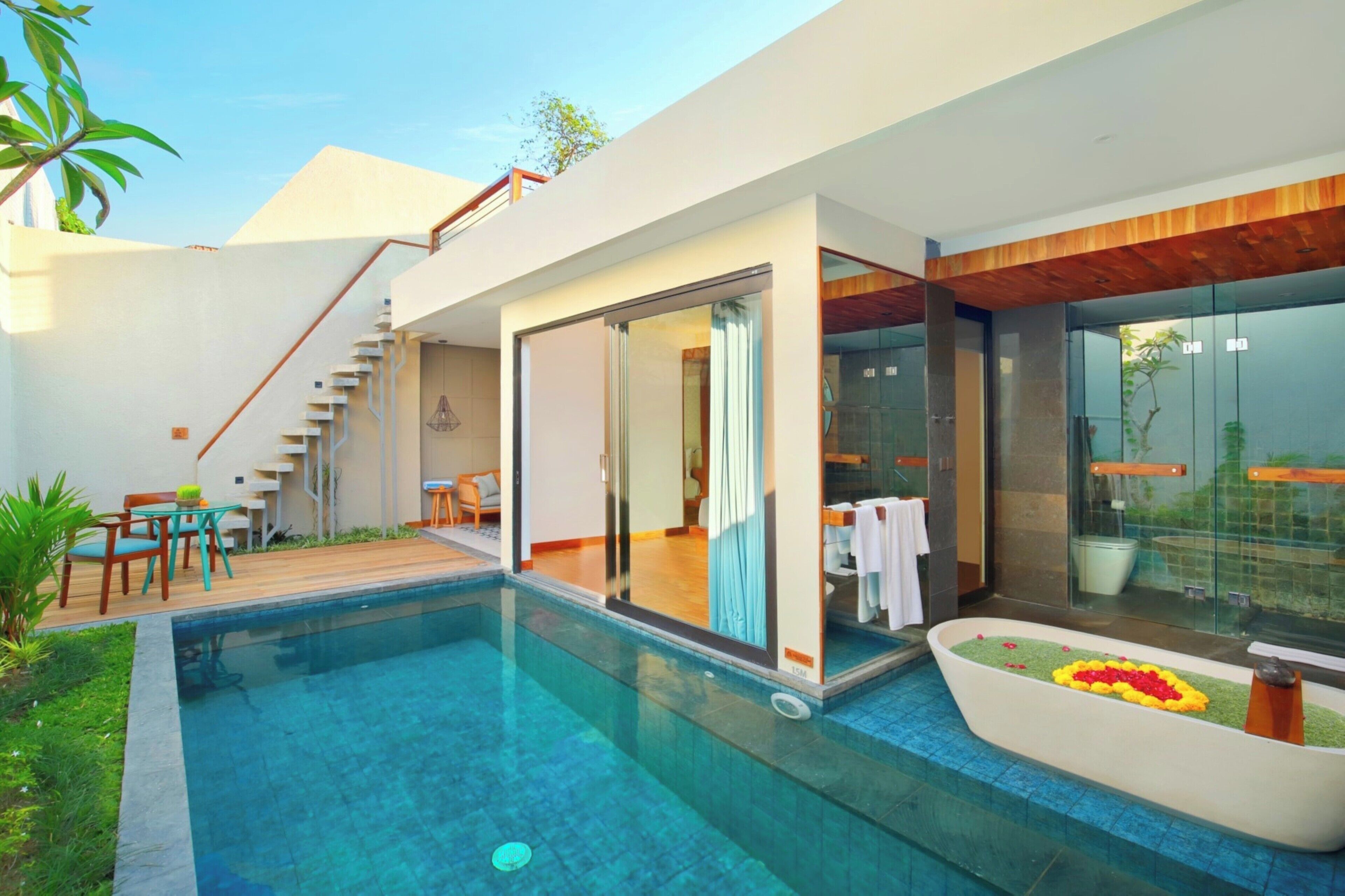 Villa Romantique, 1 chambre, piscine privée (Floating Bathtub) | Vue de la chambre