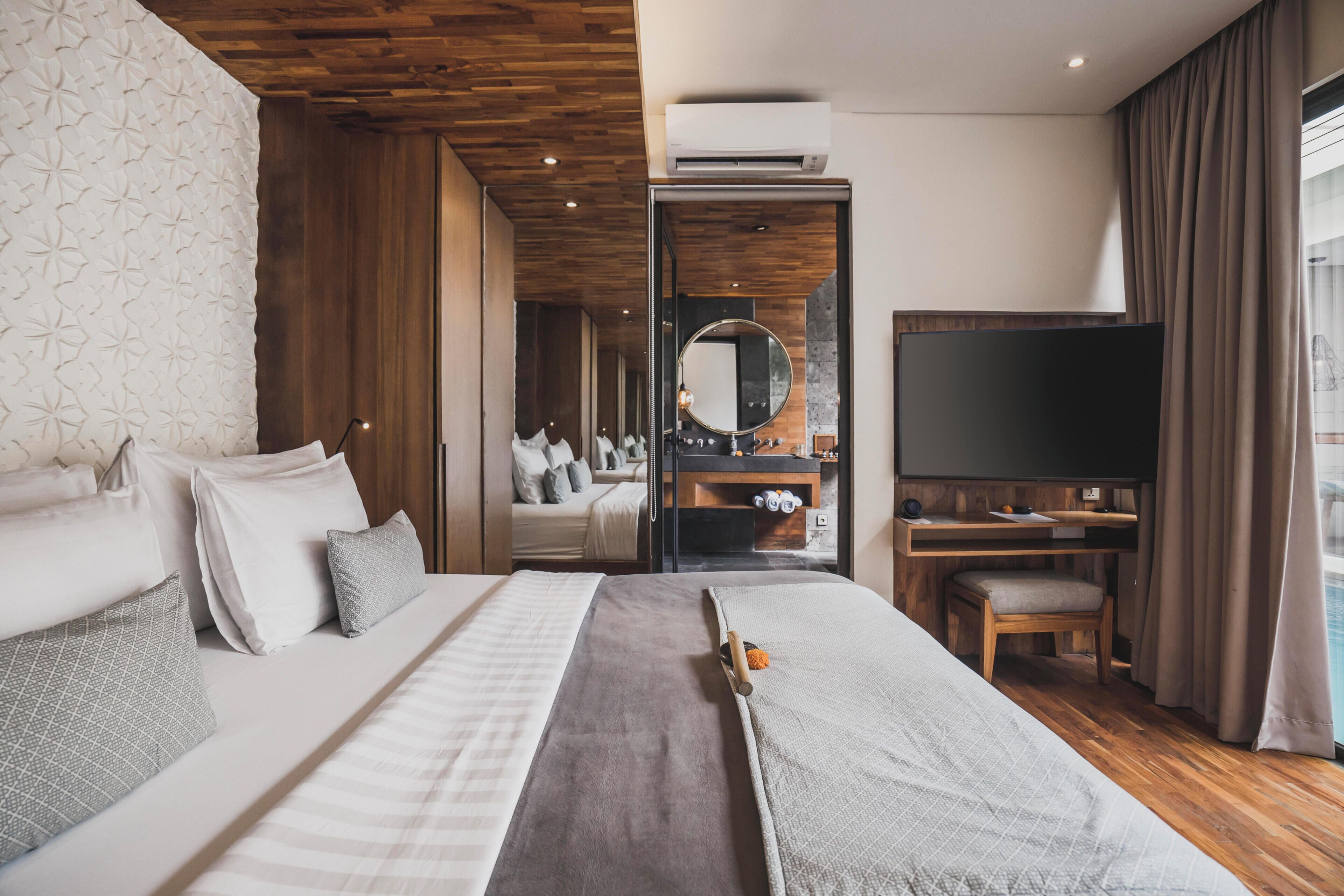 Grand-Villa, 1 Schlafzimmer, eigener Pool | 1 Schlafzimmer, hochwertige Bettwaren, Minibar, Zimmersafe