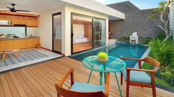 One Bedroom Villa with Private Pool & Floating Bathtub | Private kitchenette | Fridge, microwave, stovetop, coffee/tea maker
