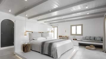 Suite exclusiva, hidromasaje (Indoor) | Minibar, caja de seguridad en la habitación y escritorio
