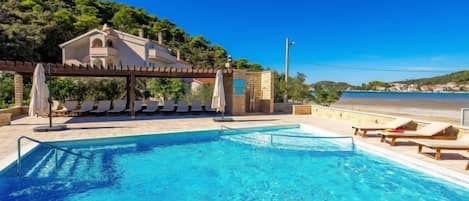A heated pool