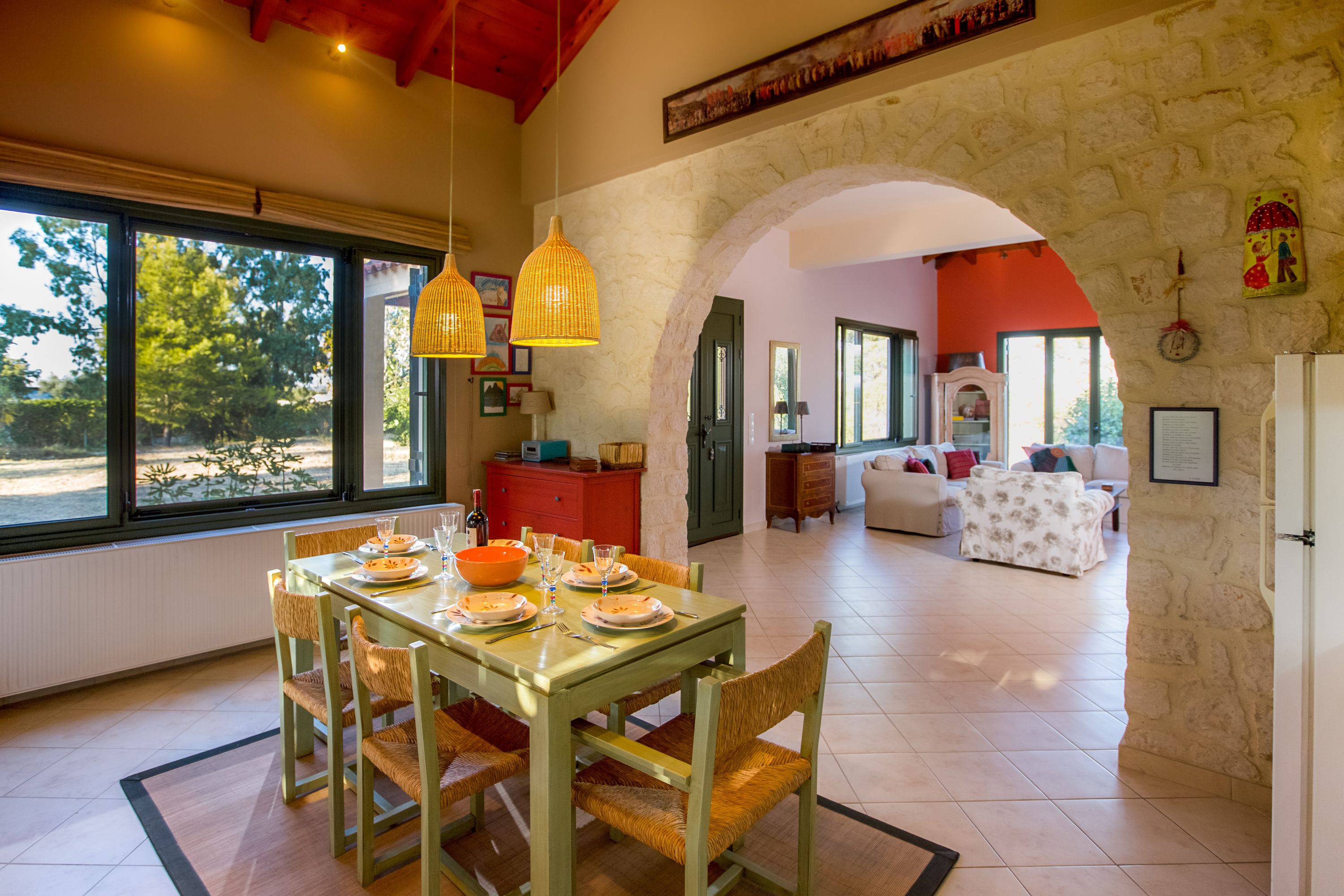 Villa, 3 soverom, hageutsikt | Spiseområde på rommet