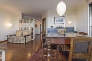 Apartment, 1 Bedroom, Terrace, Ocean View | Living area | Flat-screen TV - 22 Caniço I By Trip2Portugal (Santa Cruz)