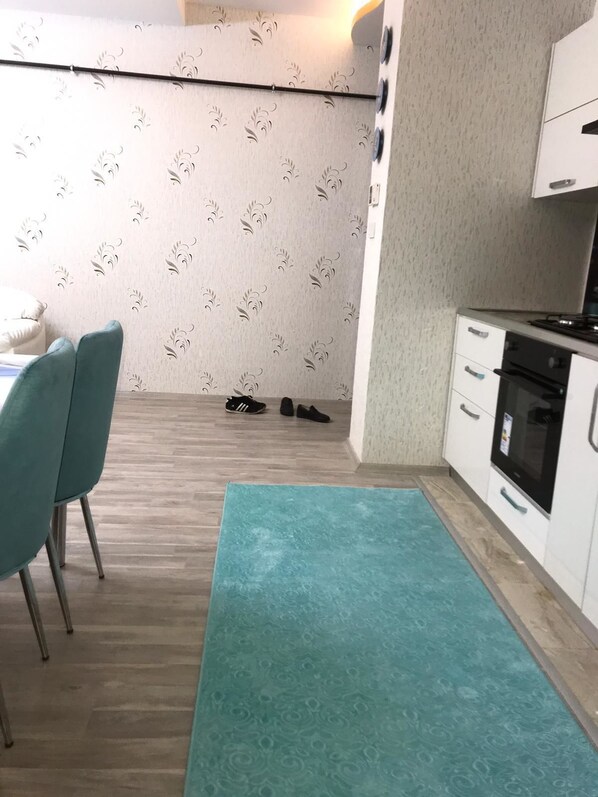 Blackout curtains, iron/ironing board, bed sheets, wheelchair access