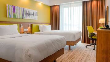 Hypo-allergenic bedding available, in-room safe, desk, laptop workspace