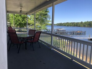 Outdoor dining - Lake House with Private Deep Dock & Ramp (Prosperity)