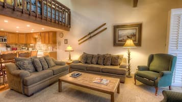 Condo, Multiple Beds, Fireplace | Living area | TV, fireplace