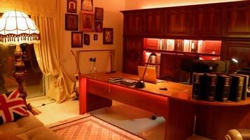 Villa, 4 Bedrooms, Private Pool | Living area | Flat-screen TV, fireplace, video game console, DVD player