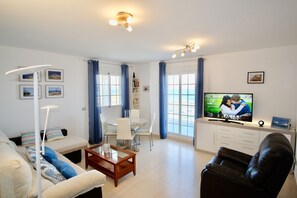 TV, ping pong, books