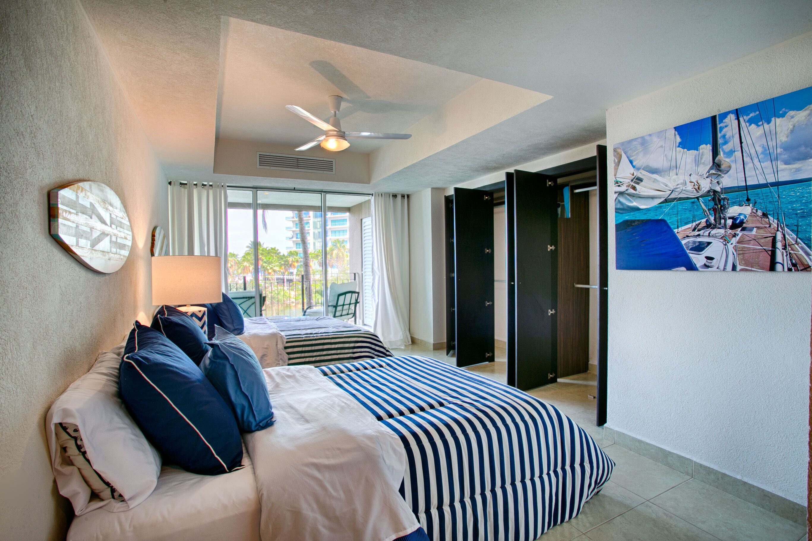 2 bedrooms, iron/ironing board, free internet, bed sheets