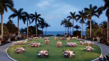 Outdoor banquet area