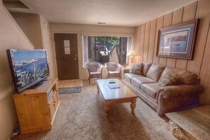 Condo, 1 King Bed, Fireplace | Living area | TV, fireplace - Heavenly Mountain Hideaway (South Lake Tahoe)