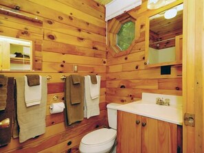 Baita, bagno privato, vista montagna (Cedarwood Lodge) | Bagno