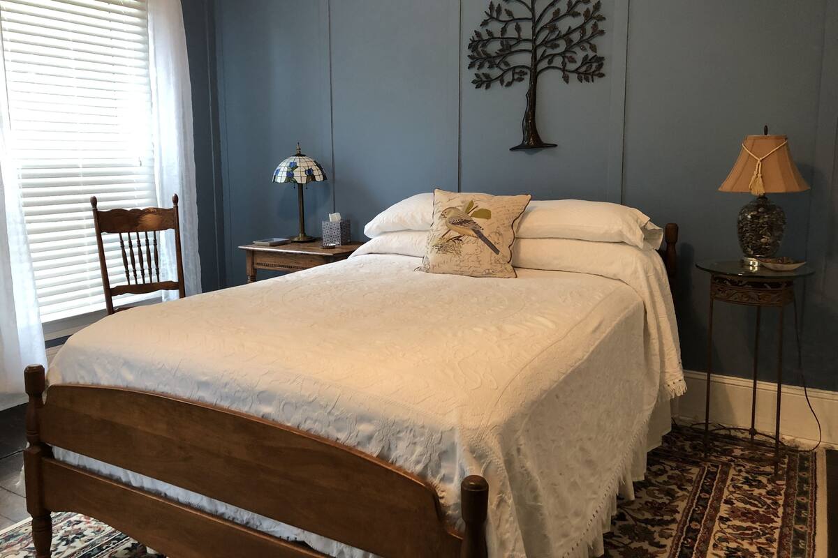 Tabla de planchar con plancha, wifi gratis y ropa de cama 