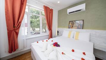 Basic Double Room, City View | 1 bedroom, premium bedding, minibar, desk