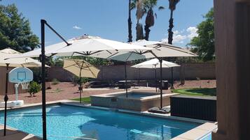 Outdoor pool, a heated pool