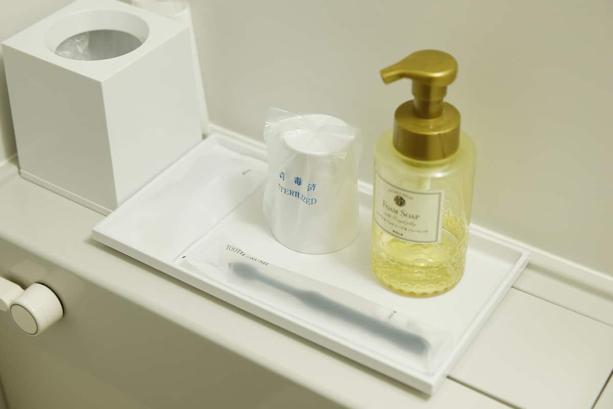 free toiletries, hair dryer, slippers, bidet