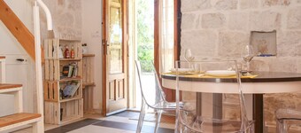 The terrace overlooking the olive trees - loft Moresca