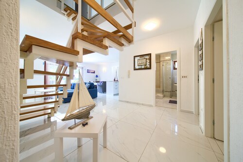 Beachfront Oasis Krk Island, Njivice Gem 150sqm apt with private beach access