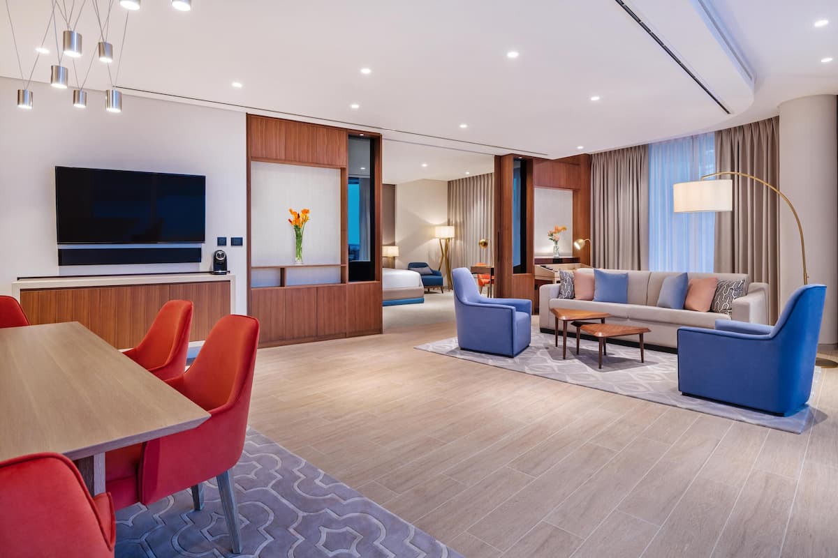 One Bedroom Terrace Suite with Access to Lounge & 3 Pools | Premium bedding, down comforters, minibar, in-room safe