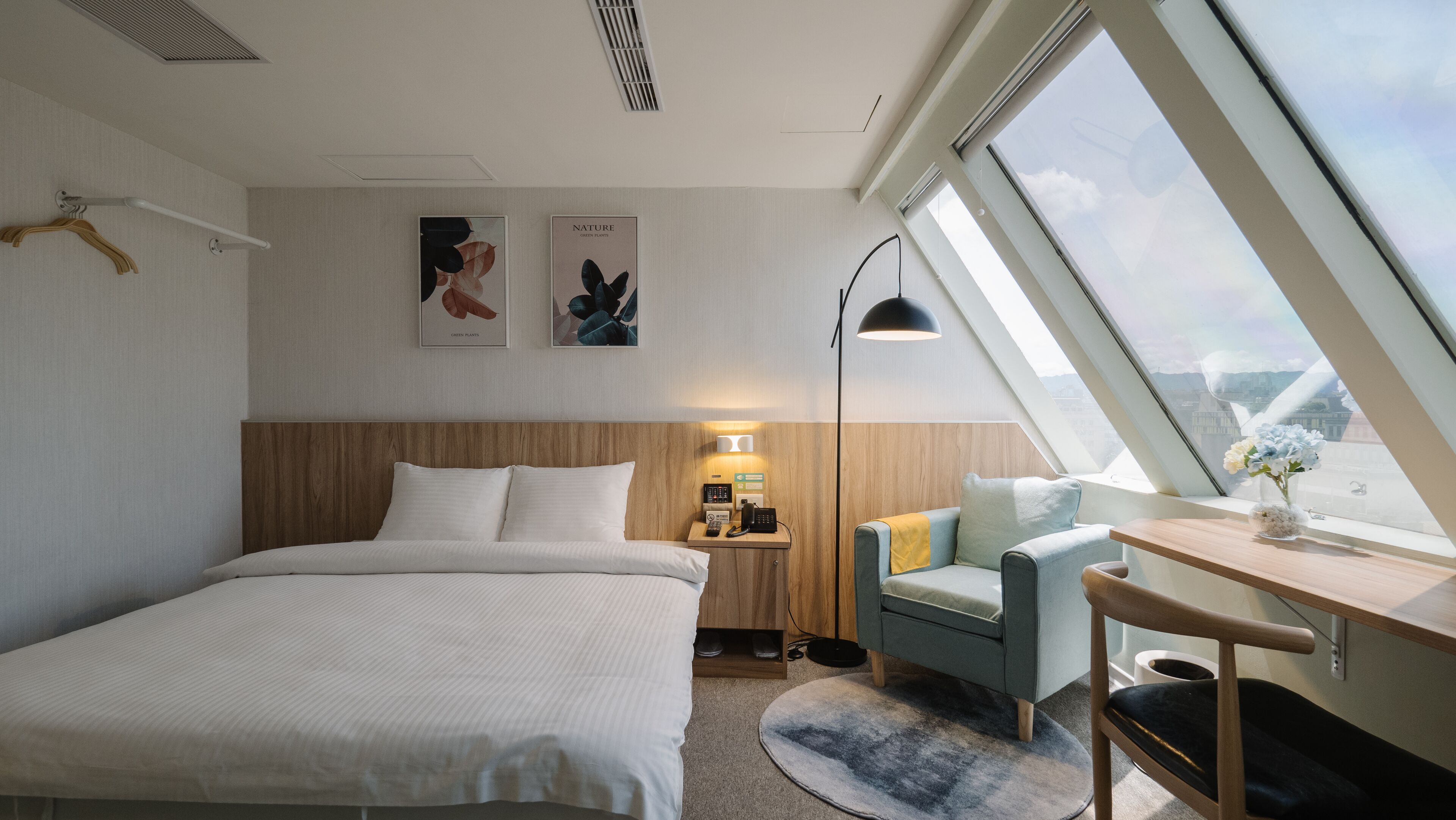 elite double room, city view | premium bedding, down duvets, individually furnished, desk