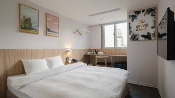Standard Double Room, City View | Premium bedding, down duvets, individually furnished, desk