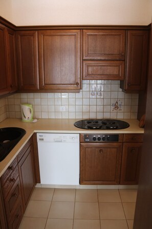 Fridge, oven, stovetop, dishwasher - Kätes apartment with sun terrace (Appenzell Meistersrüte)