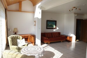 TV, books - Kätes apartment with sun terrace (Appenzell Meistersrüte)