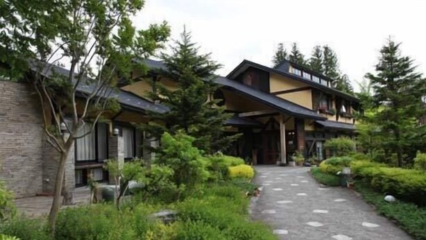 A modern two-story house with a stone pathway leading to the entrance.