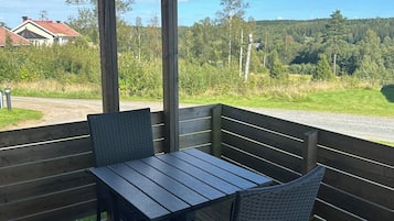 Kabin, pemandangan resor (Lillebo) | Teras/patio
