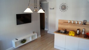 Family Suite, 1 Queen Bed with Sofa bed, City View | Blackout curtains, soundproofing, iron/ironing board, free WiFi - Novitas Apartments (Wroclaw)