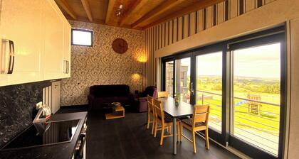 Quiet vacation apartment by the pond with a unique view Pets allowed